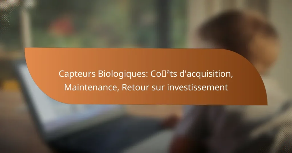 Capteurs Biologiques: Coûts d’acquisition, Maintenance, Retour sur investissement