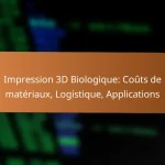 Impression 3D Biologique: Coûts de matériaux, Logistique, Applications