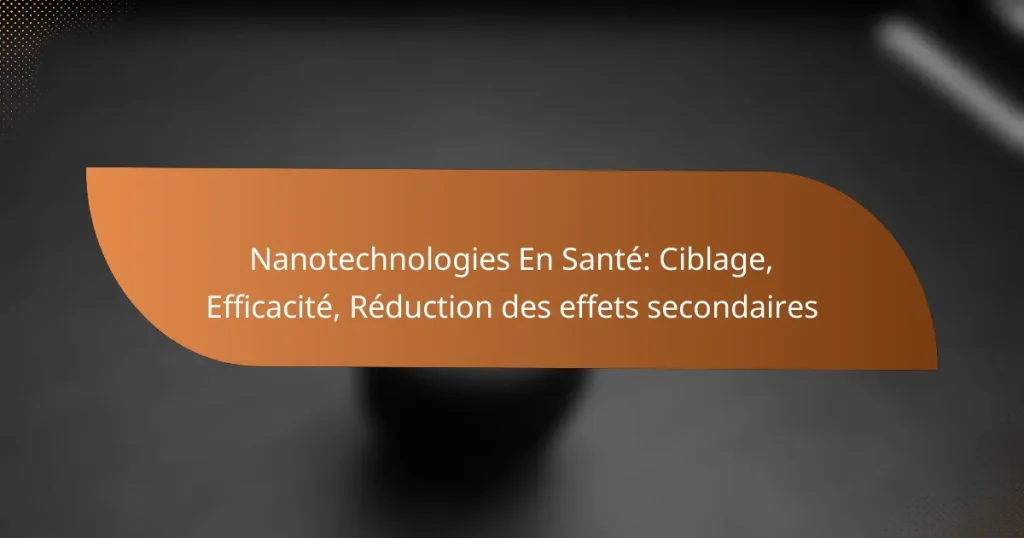 Nanotechnologies En Santé: Ciblage, Efficacité, Réduction des effets secondaires